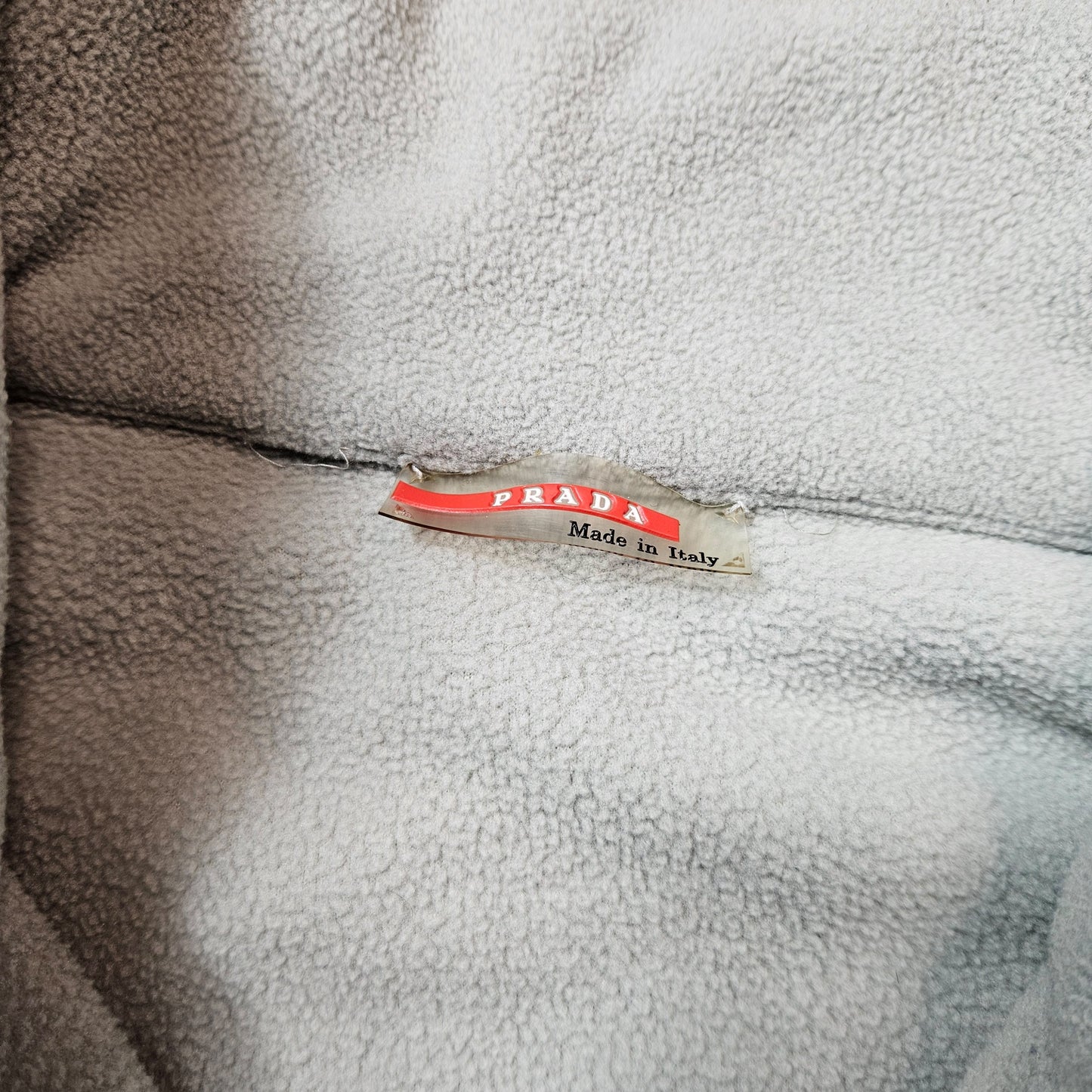 Prada Zip Up Fleece With Nylon Patches