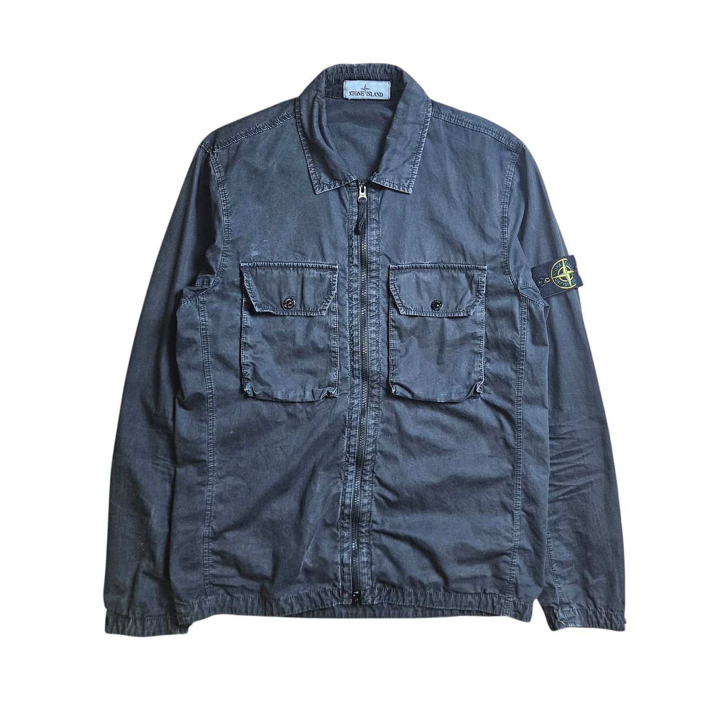 Stone Island Zip Overshirt With Chest Pocket