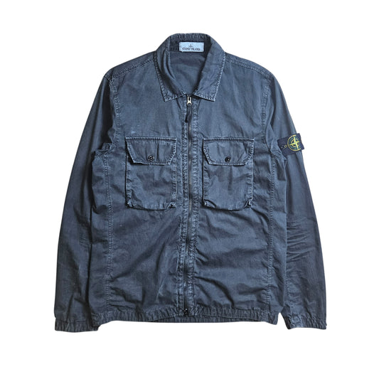 Stone Island Zip Overshirt With Chest Pocket