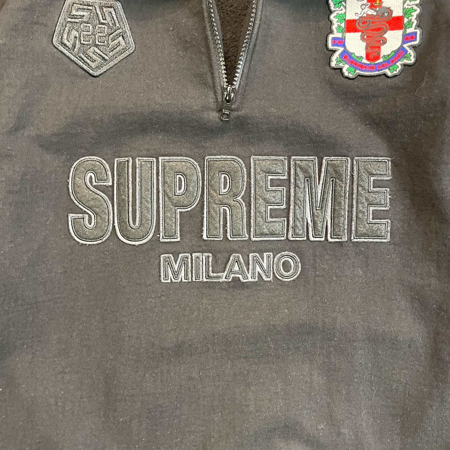 Supreme Milano Embroidered Half Zip Sweatshirt