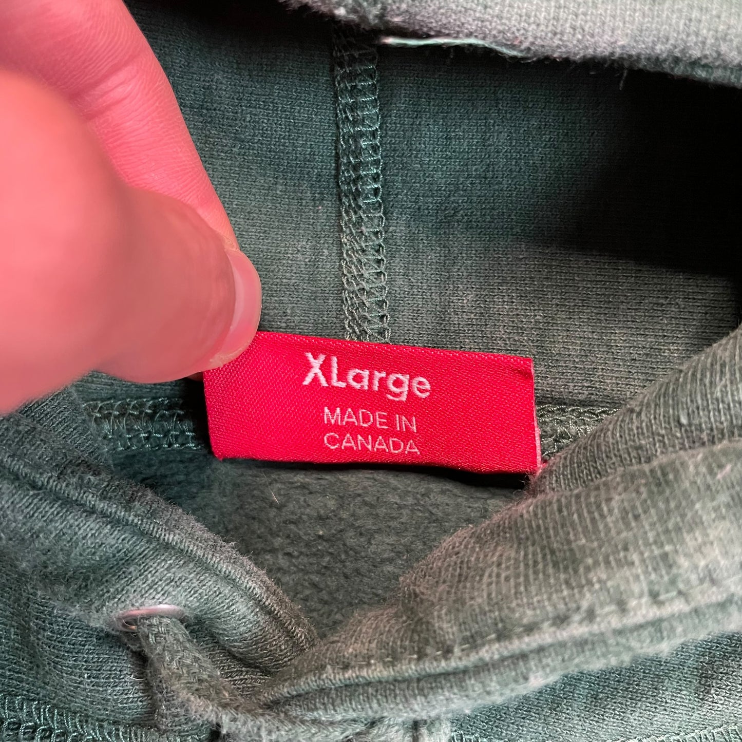 Supreme Leather Logo Hoodie