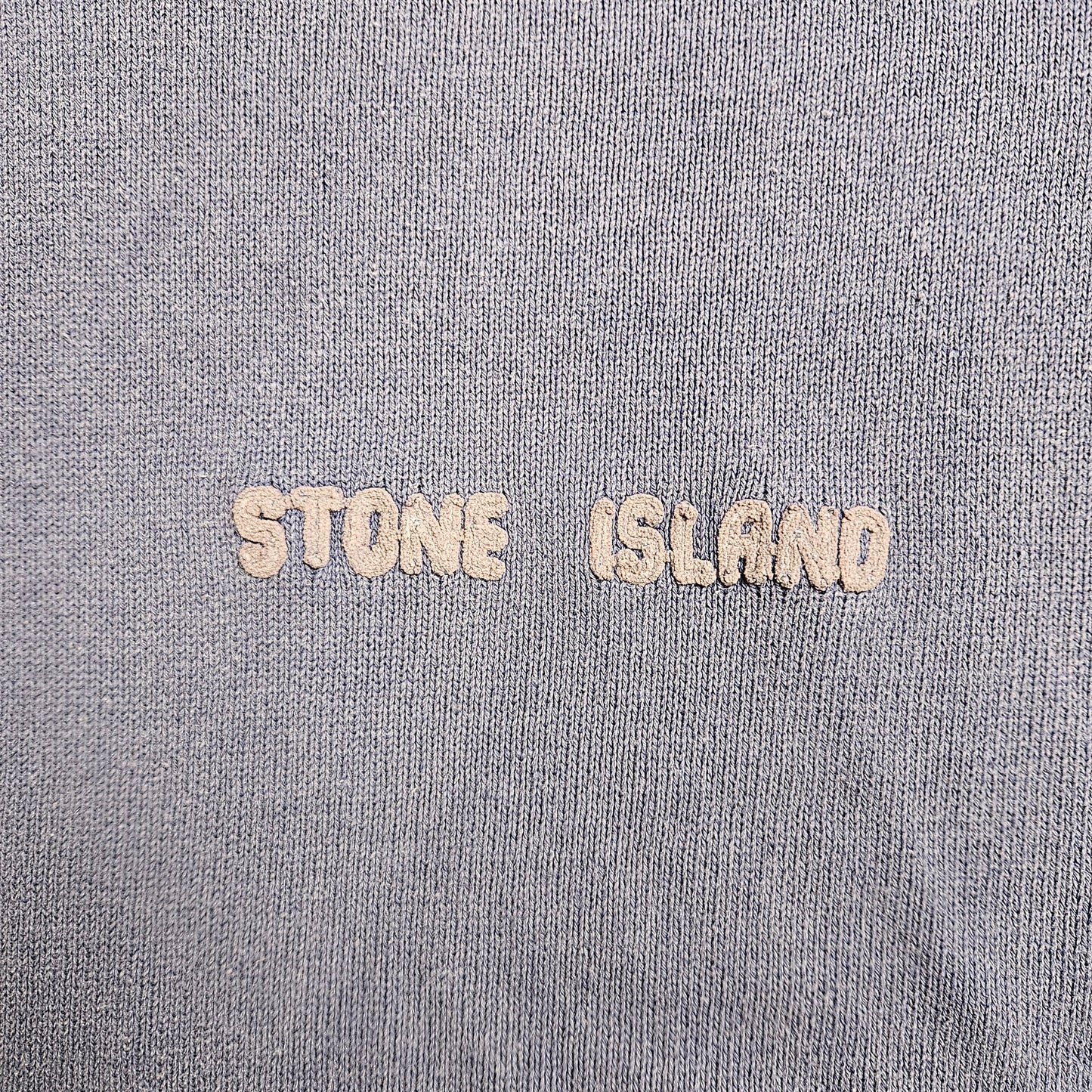 Stone Island Green Edge Spellout Knit Sweatshirt