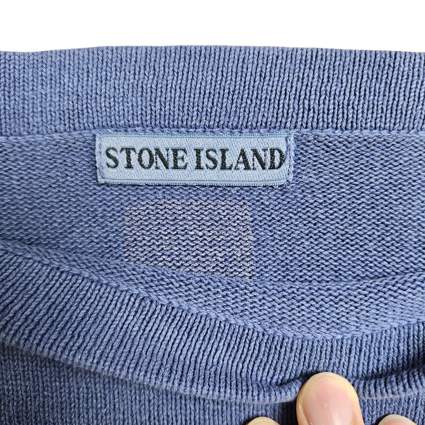 Stone Island Green Edge Spellout Knit Sweatshirt