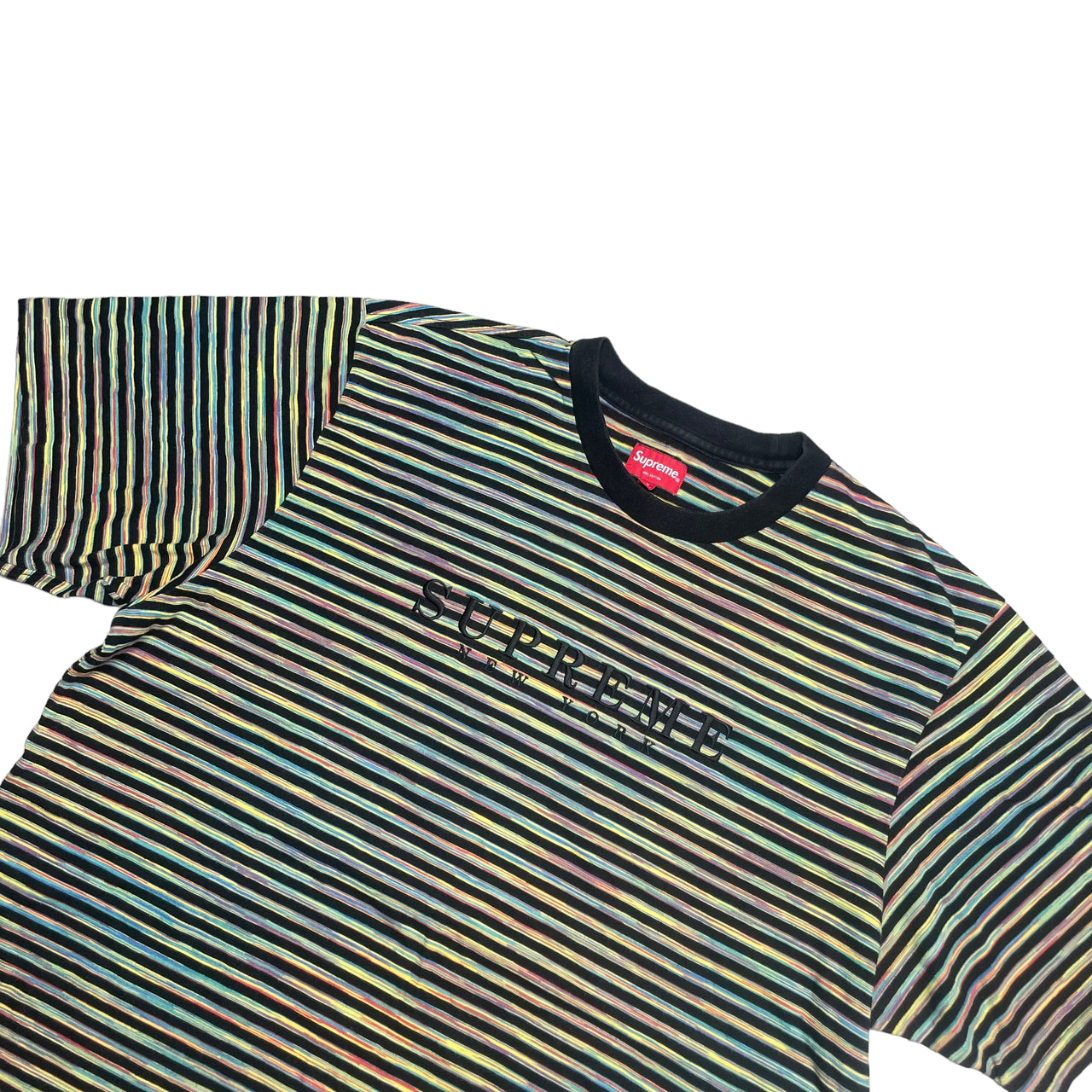 Supreme NY Spellout Striped TShirt