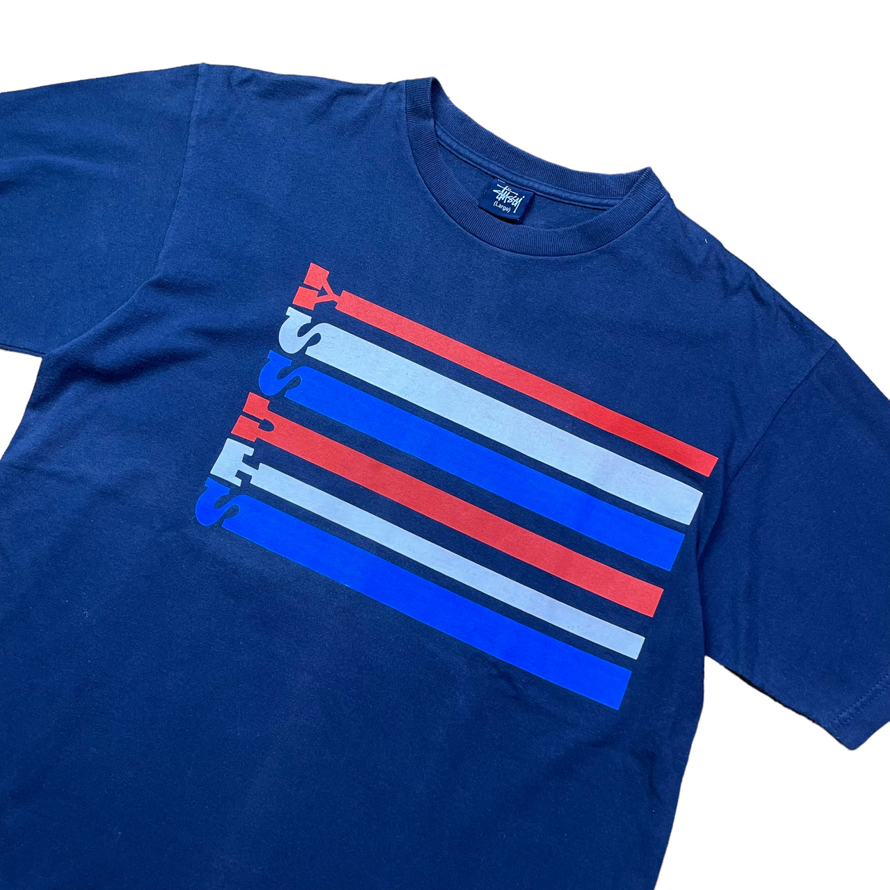 Vintage Stussy USA Striped T-Shirt