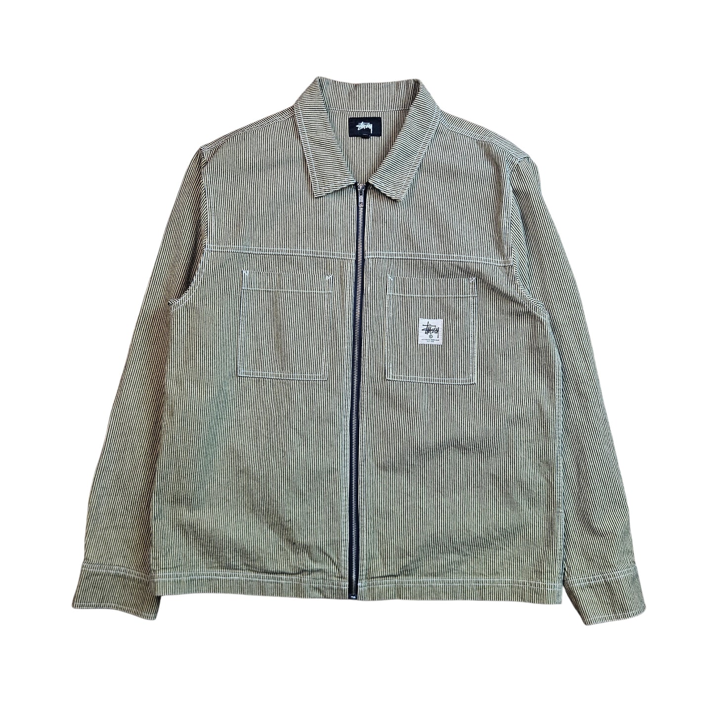 Stussy Overdyed Hickory Zip Overshirt