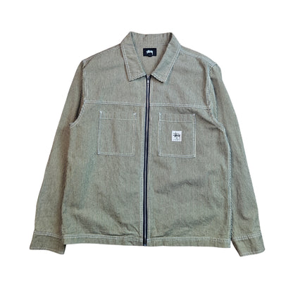 Stussy Overdyed Hickory Zip Overshirt