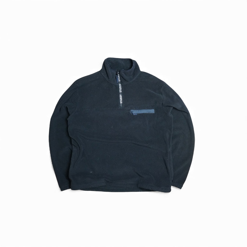 Stussy Quarter Zip Taped Logo Fleece