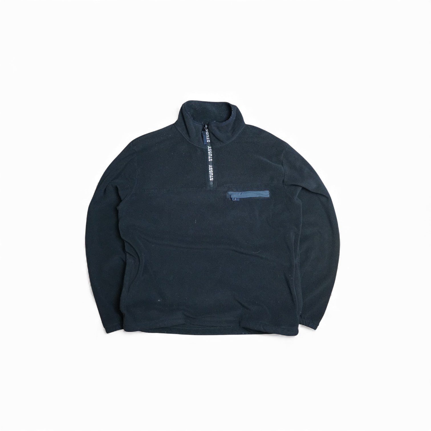 Stussy Quarter Zip Taped Logo Fleece