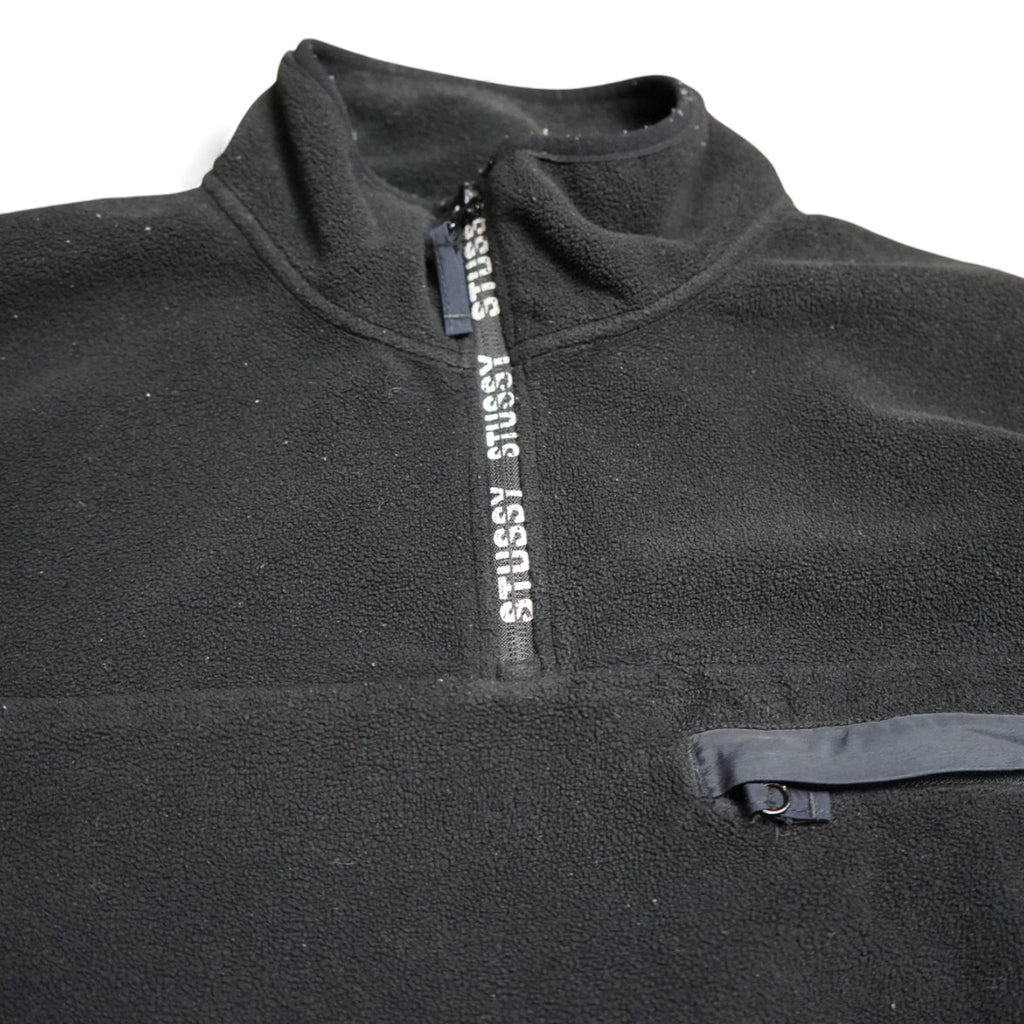 Stussy Quarter Zip Taped Logo Fleece
