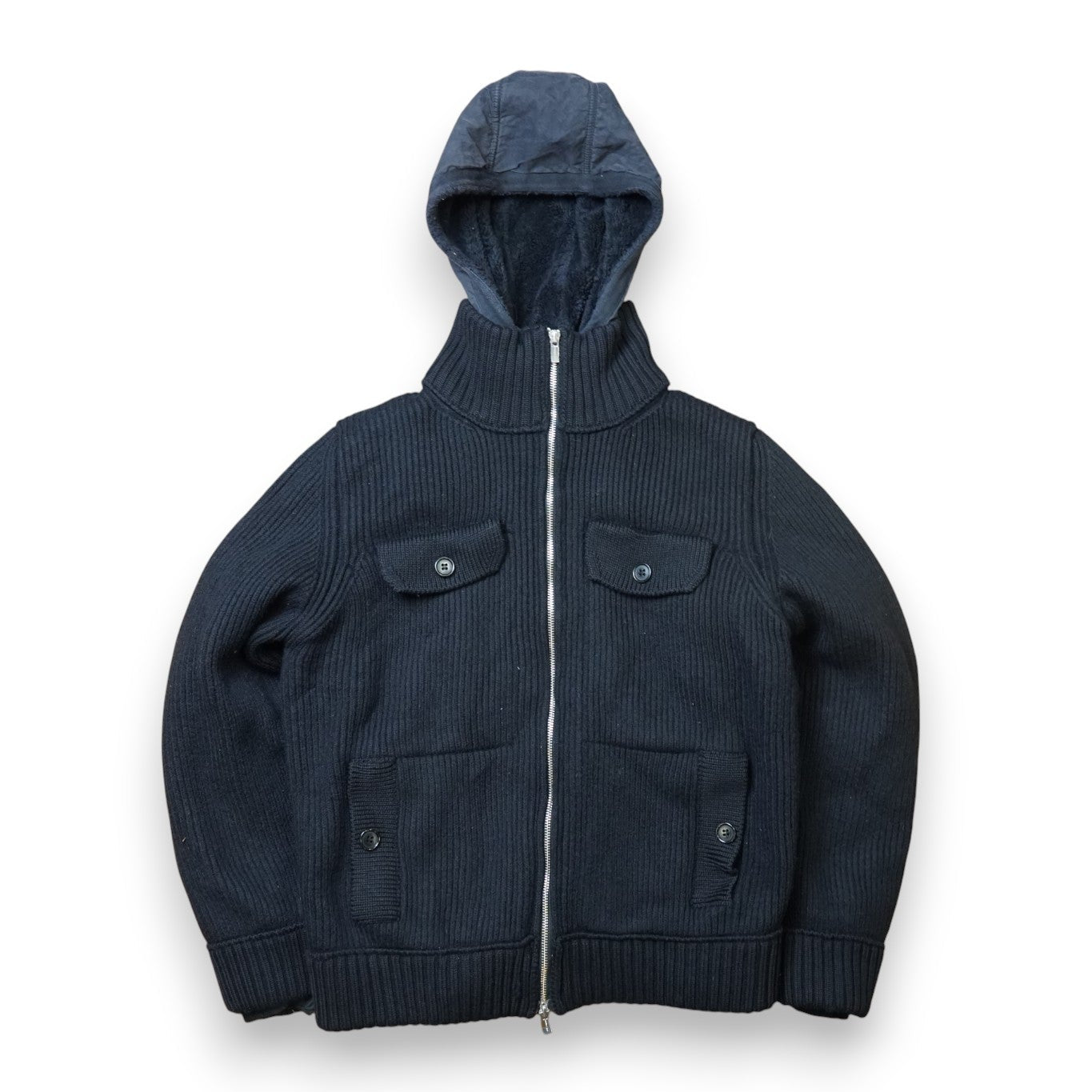 C.p. Company Wool Zip Up Bomber Jacket