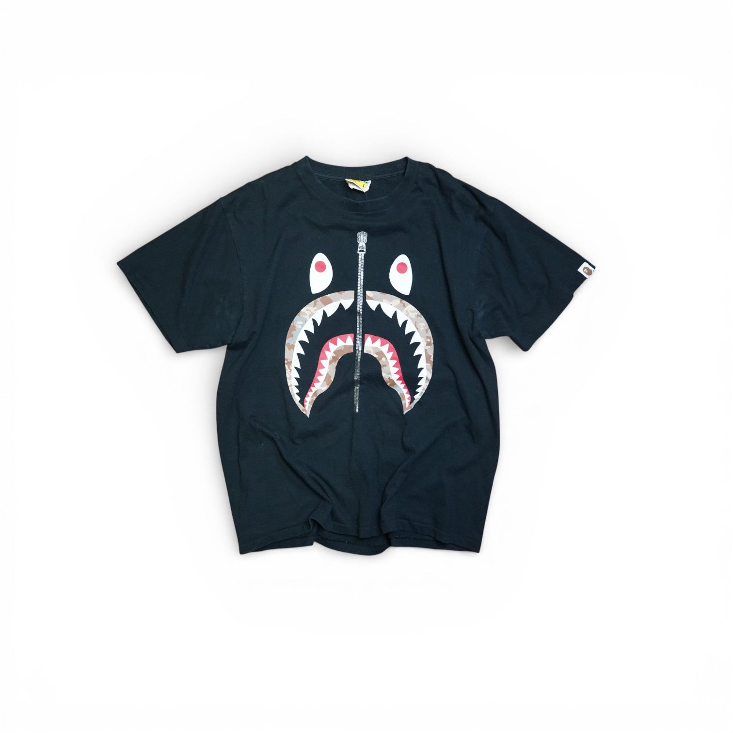 A Bathing Ape Desert Camo Shark T-shirt