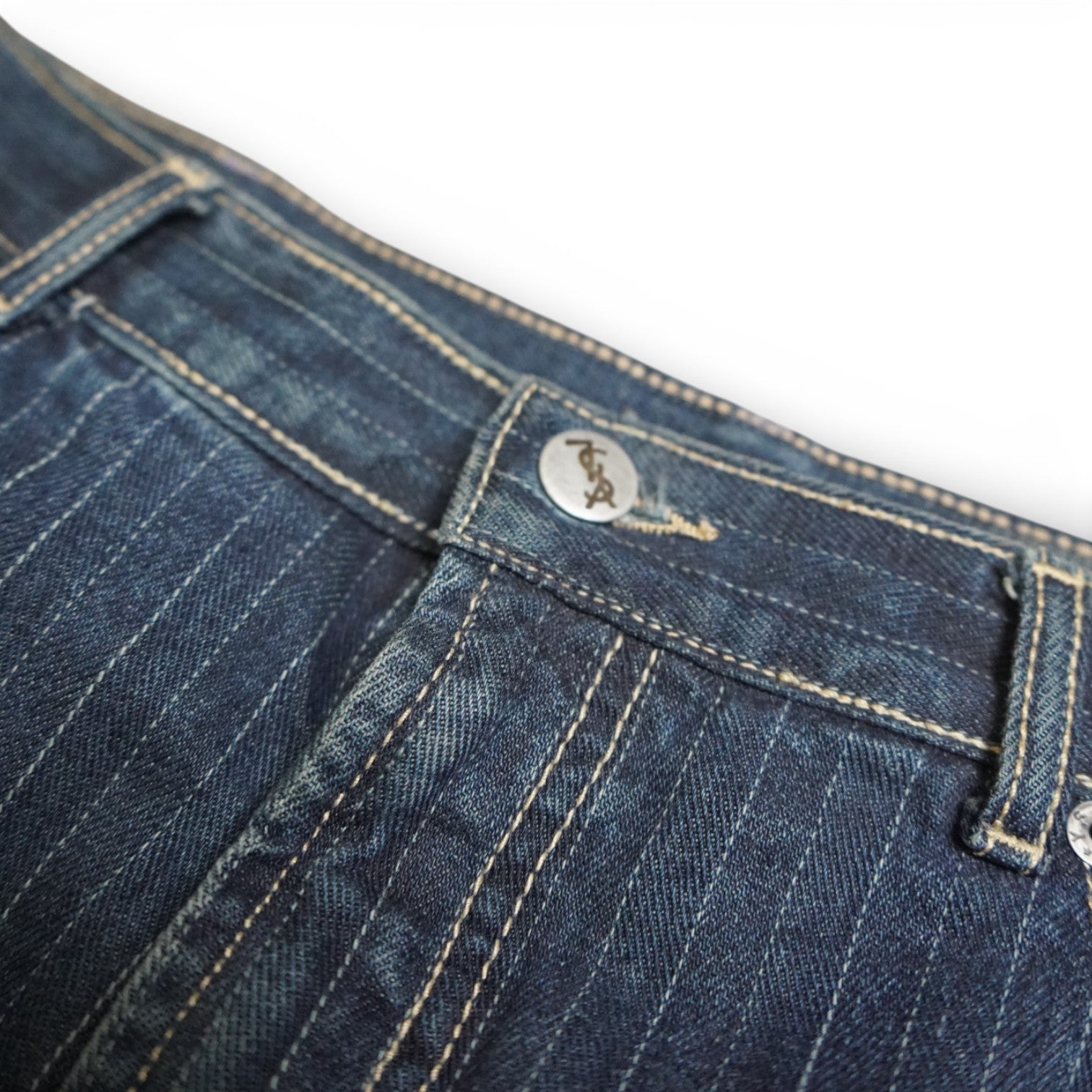 Yves Saint Laurent Vintage Pinstripe Jeans