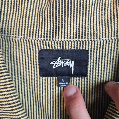 Stussy Overdyed Hickory Zip Overshirt