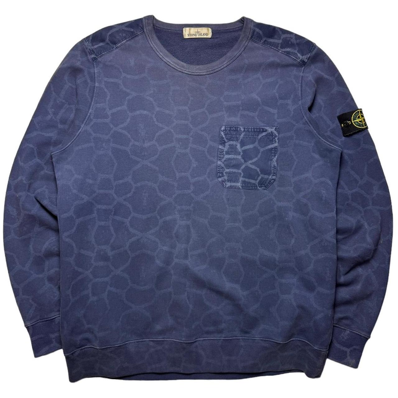 Stone Island Men's Navy and Blue Jumper