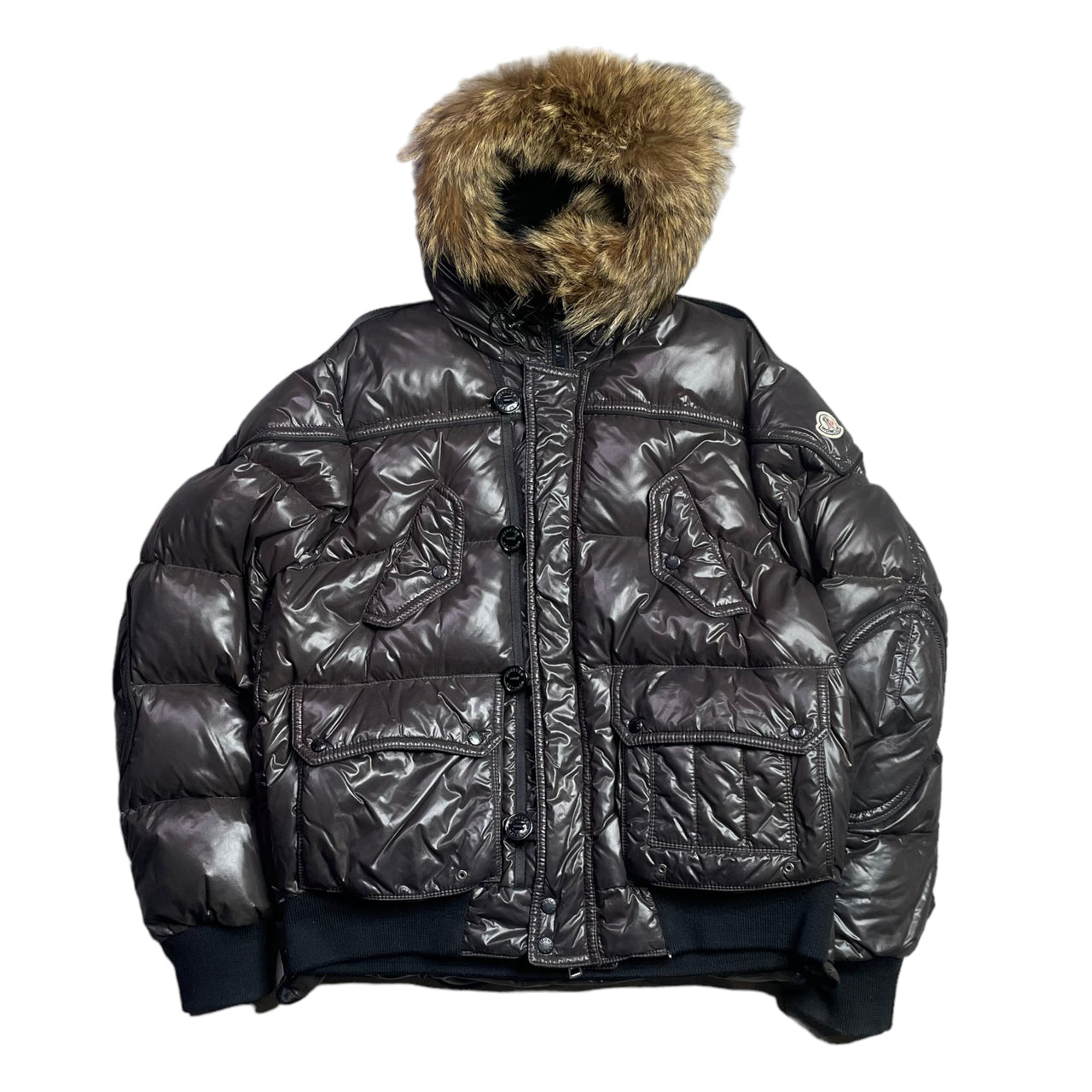 Moncler Grenoble Fur Trim Puffer Jacket