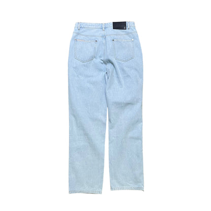 Unknown London Bleached Zip Panel Denim Jeans