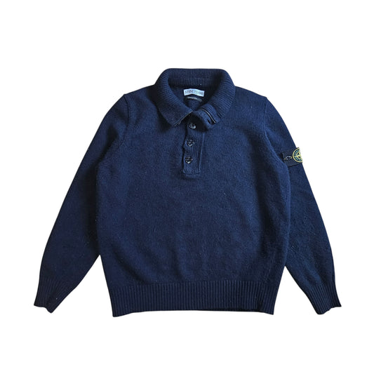 Stone Island Wool Quarter Zip Sweatshirt