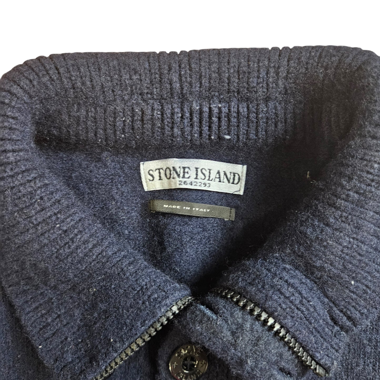 Stone Island Wool Quarter Zip Sweatshirt
