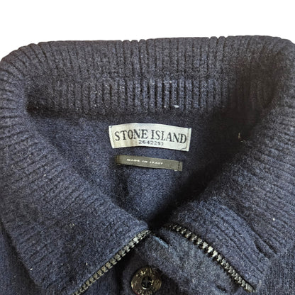 Stone Island Wool Quarter Zip Sweatshirt