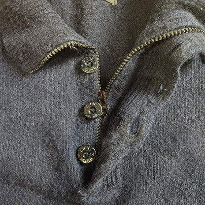 Stone Island Wool Quarter Zip Sweatshirt