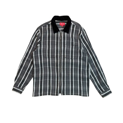 Supreme Thermal Plaid Zip Up Shirt