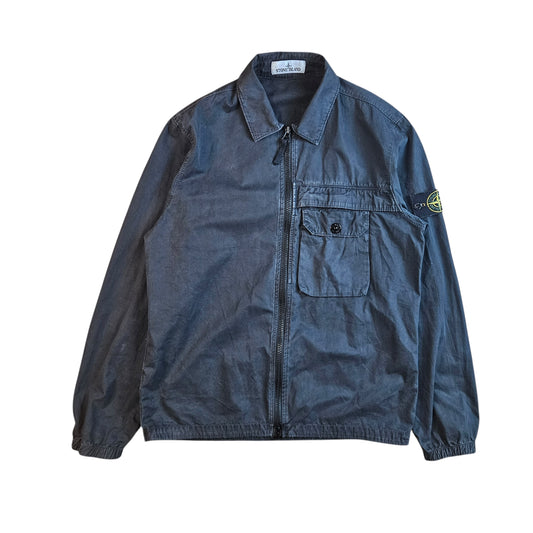 Stone Island Zip Overshirt With Chest Pocket