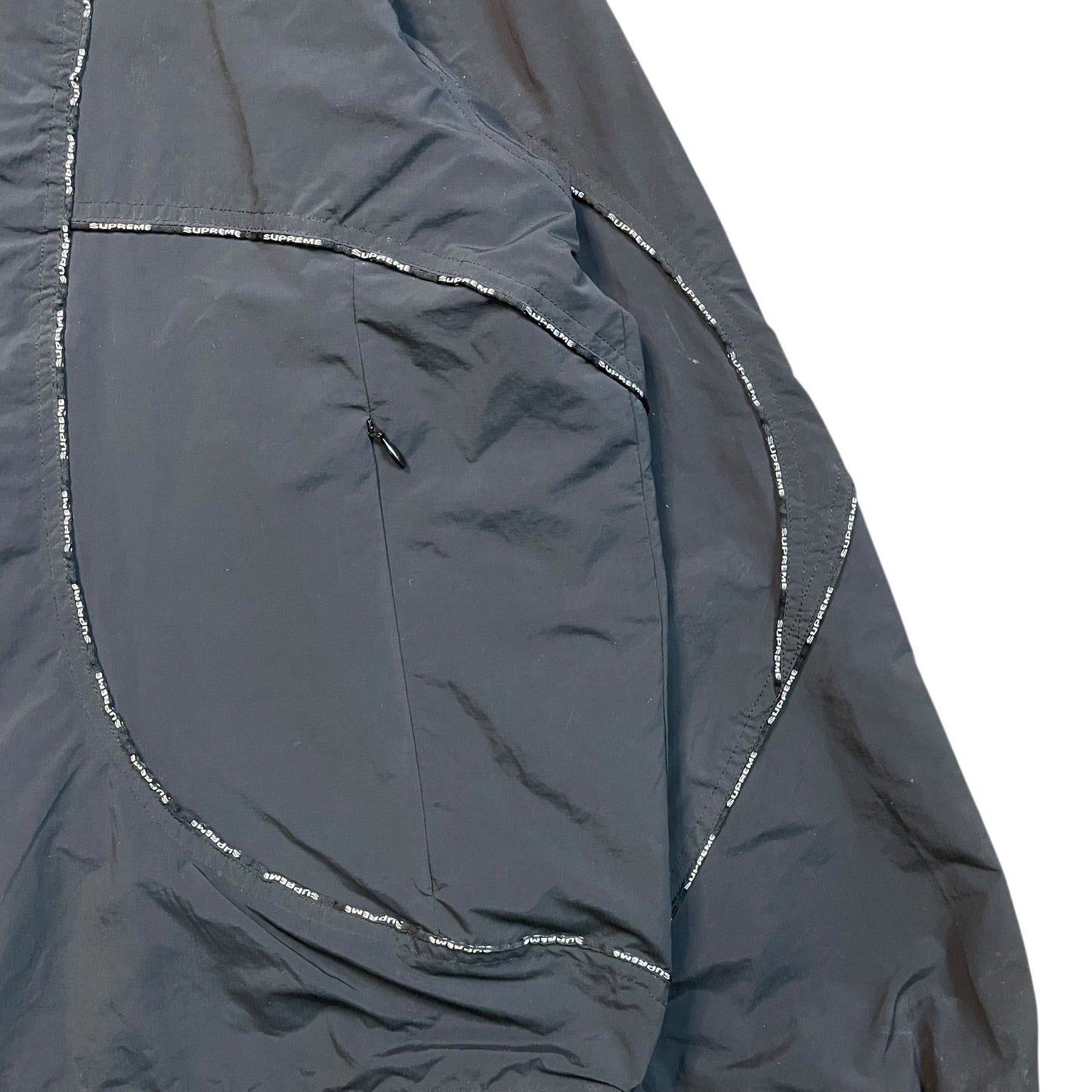 Supreme Logo Piping Hooded Track Jacket