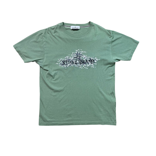 Stone Island Digital Spellout Logo T-shirt