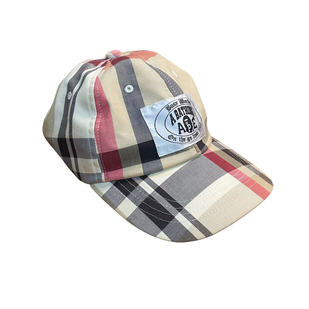 A Bathing Ape Plaid Logo Baseball Cap