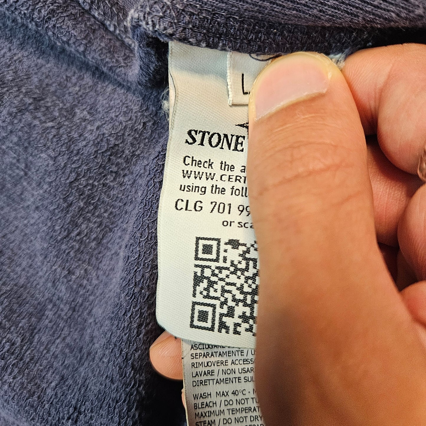 Stone Island Zip Up Sweatshirt