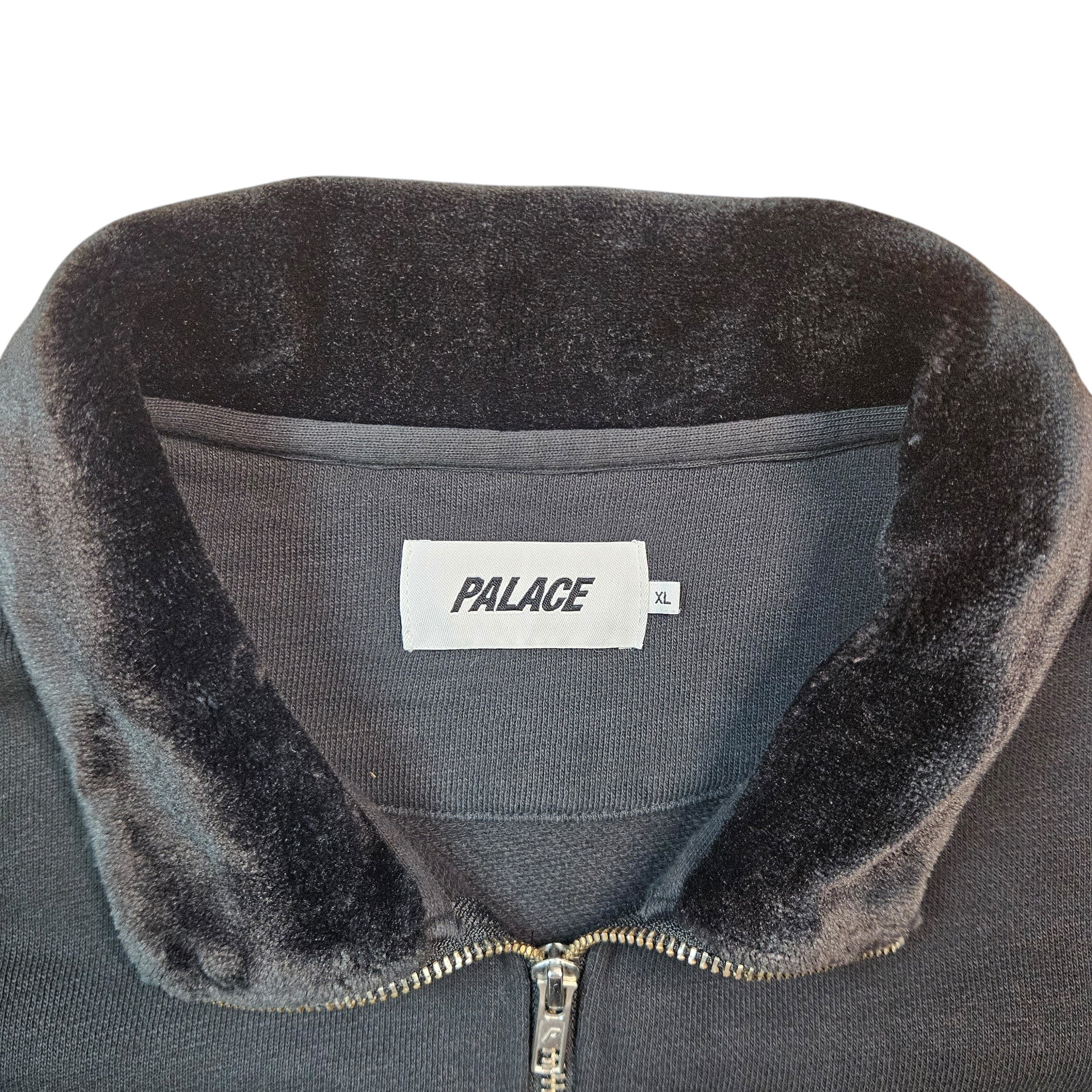 Palace London Velour Half Zip Sweatshirt