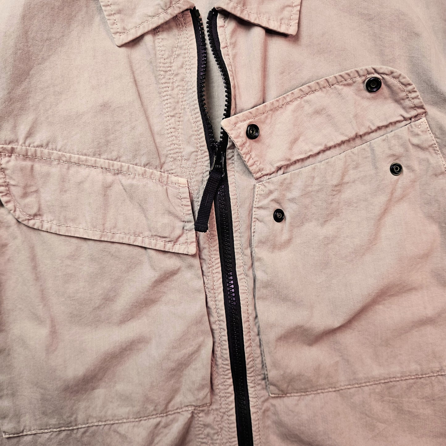 Stone Island Zip Overshirt With Chest Pockets