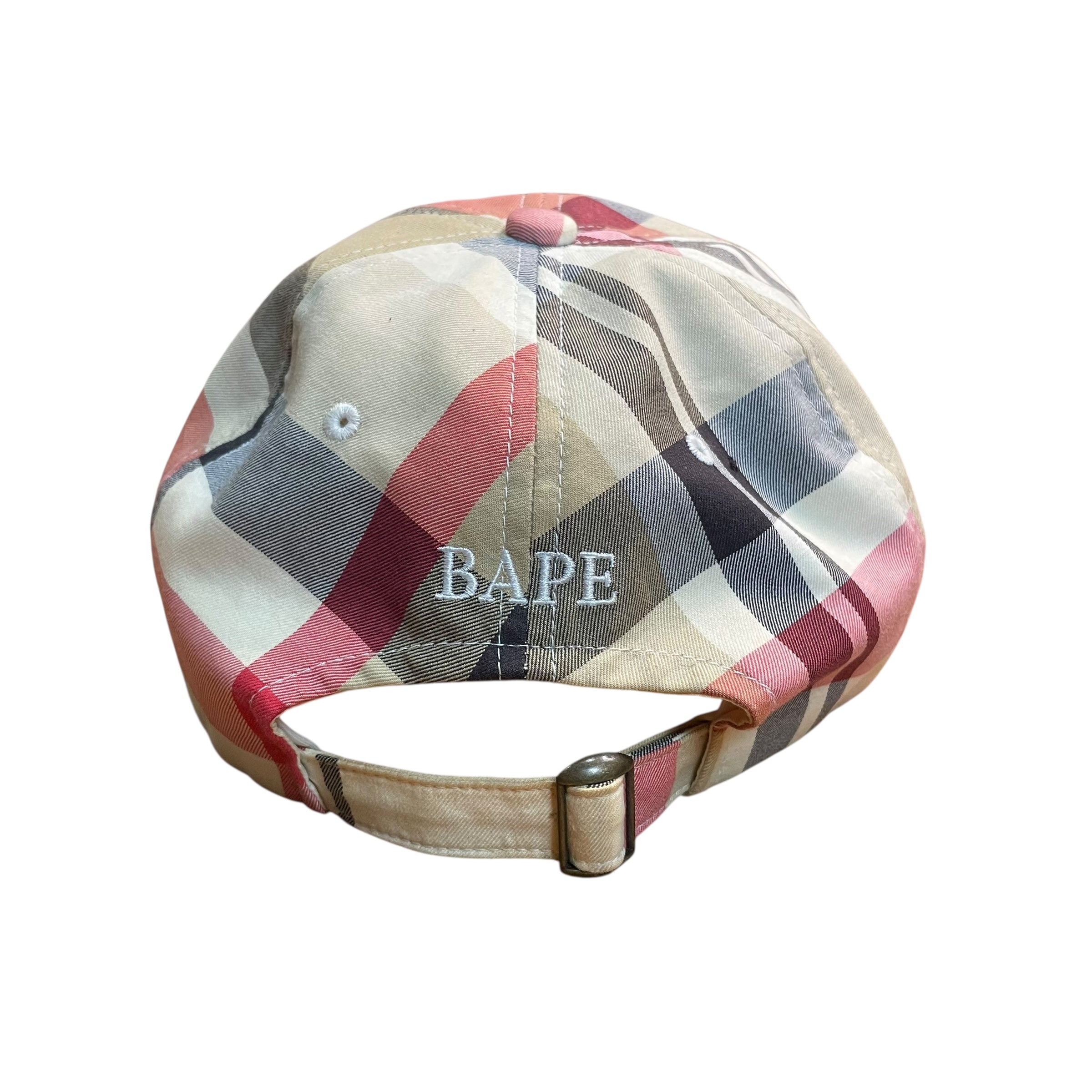 A Bathing Ape Plaid Logo Baseball Cap