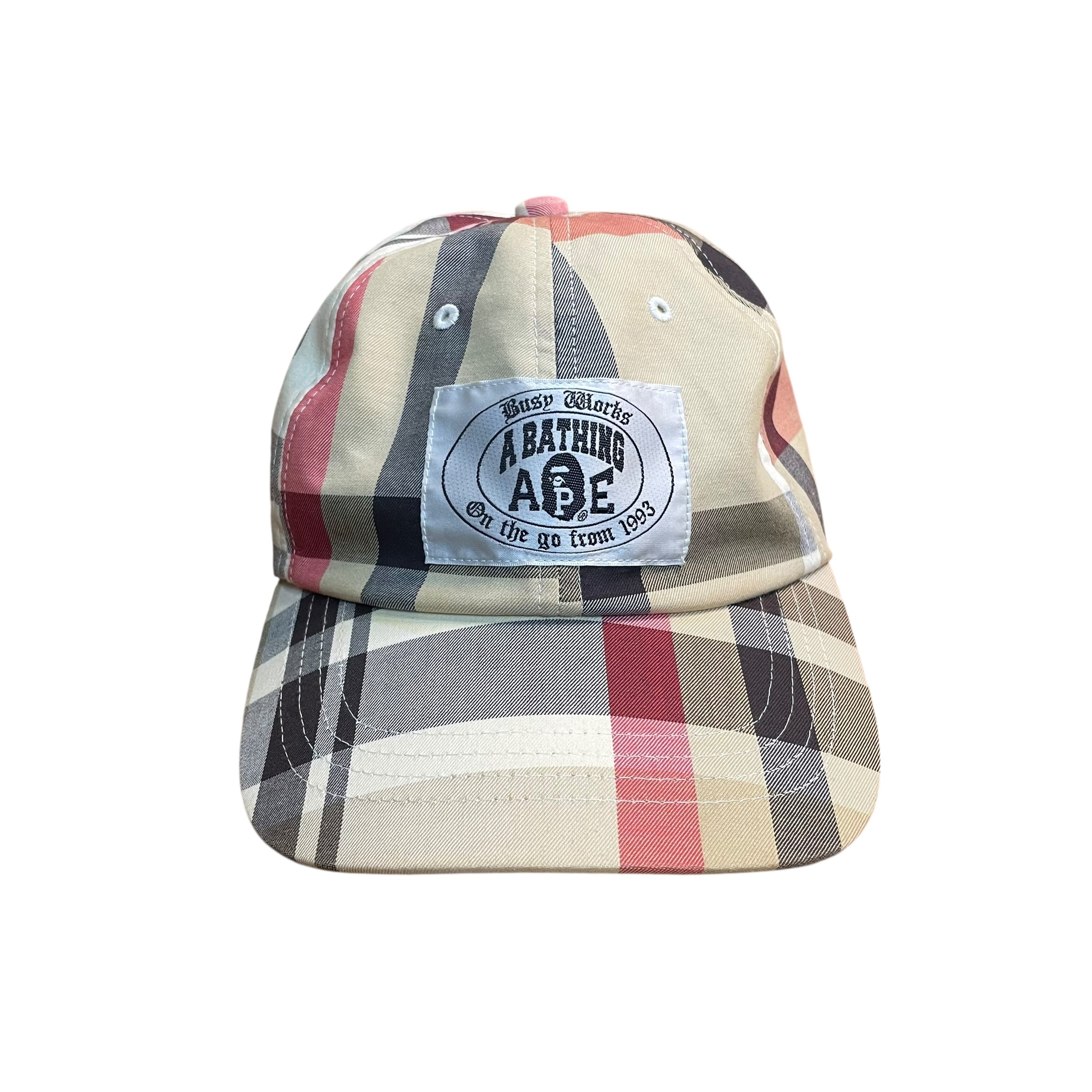 A Bathing Ape Plaid Logo Baseball Cap