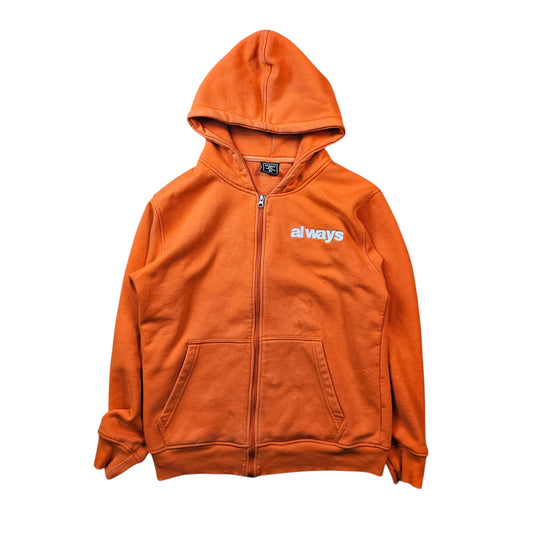 Always Do What You Should Do Zip Up Hoodie With Embroidered Logo