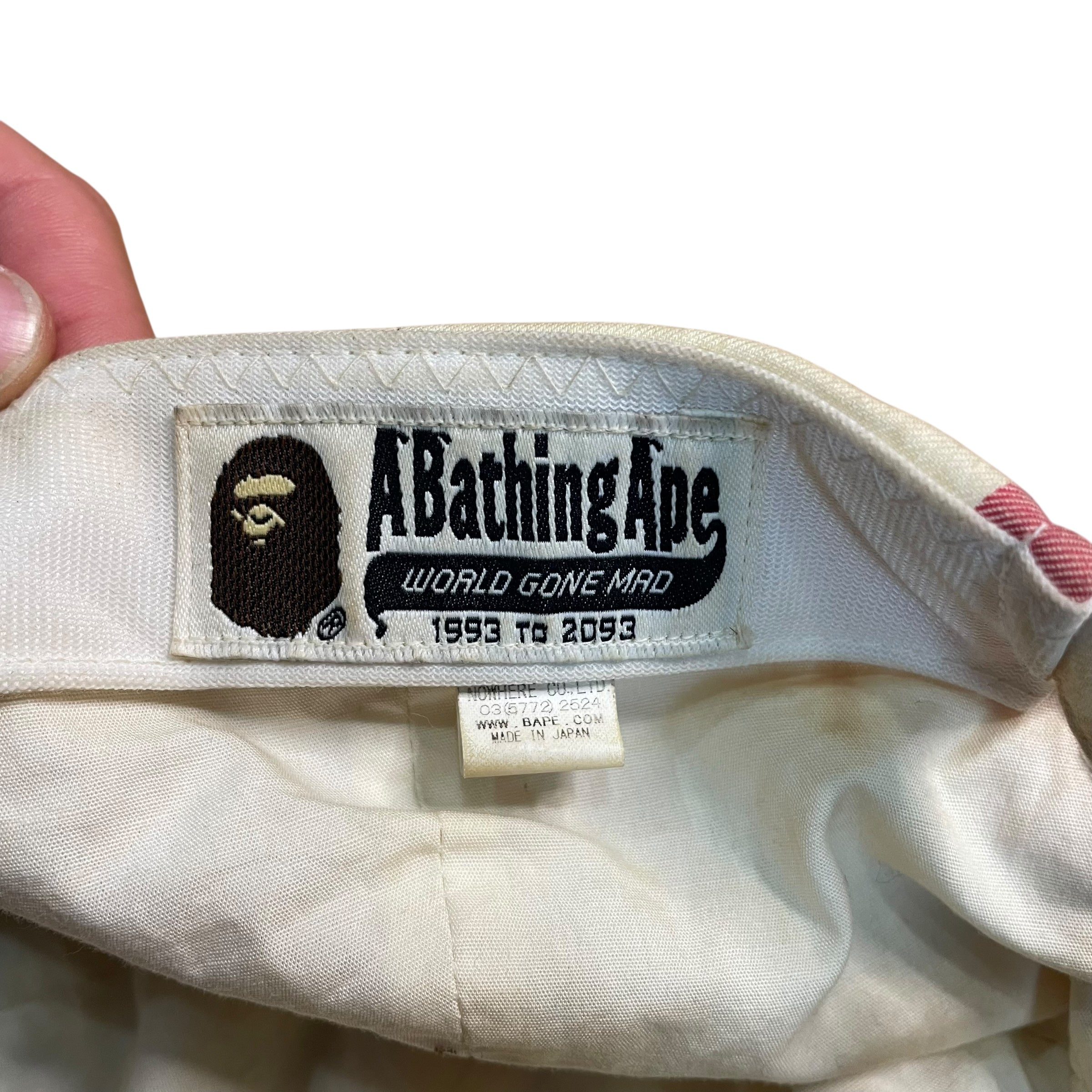 A Bathing Ape Plaid Logo Baseball Cap