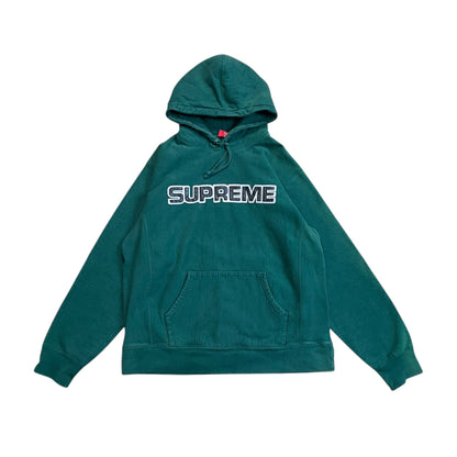 Supreme Leather Logo Hoodie