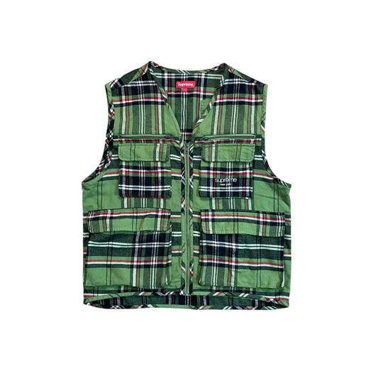 Supreme Tartan Flannel Cargo Vest