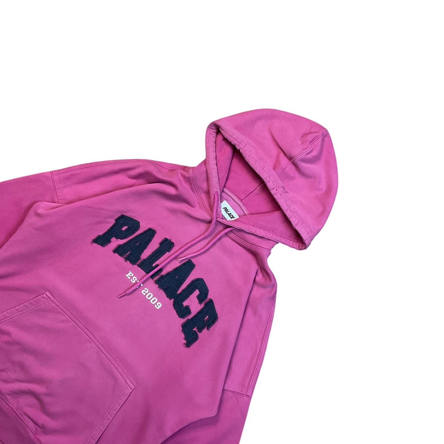 Palace Drop Shoulder Denim Applique Hoodie