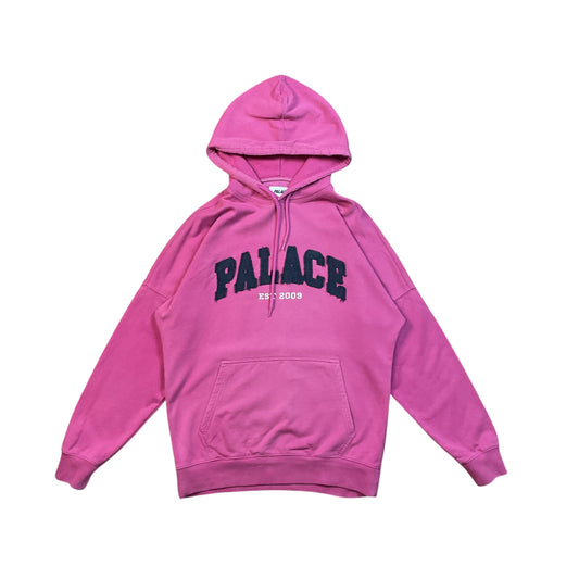 Palace Drop Shoulder Denim Applique Hoodie