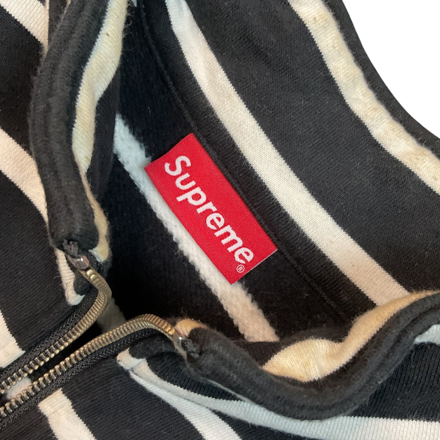 Supreme Striped Half Zip Sweater