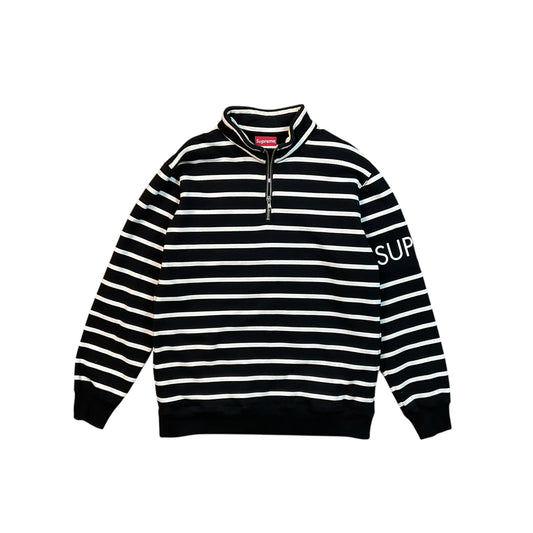 Supreme Striped Half Zip Sweater