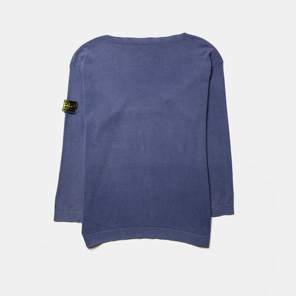 Stone Island Green Edge Spellout Knit Sweatshirt