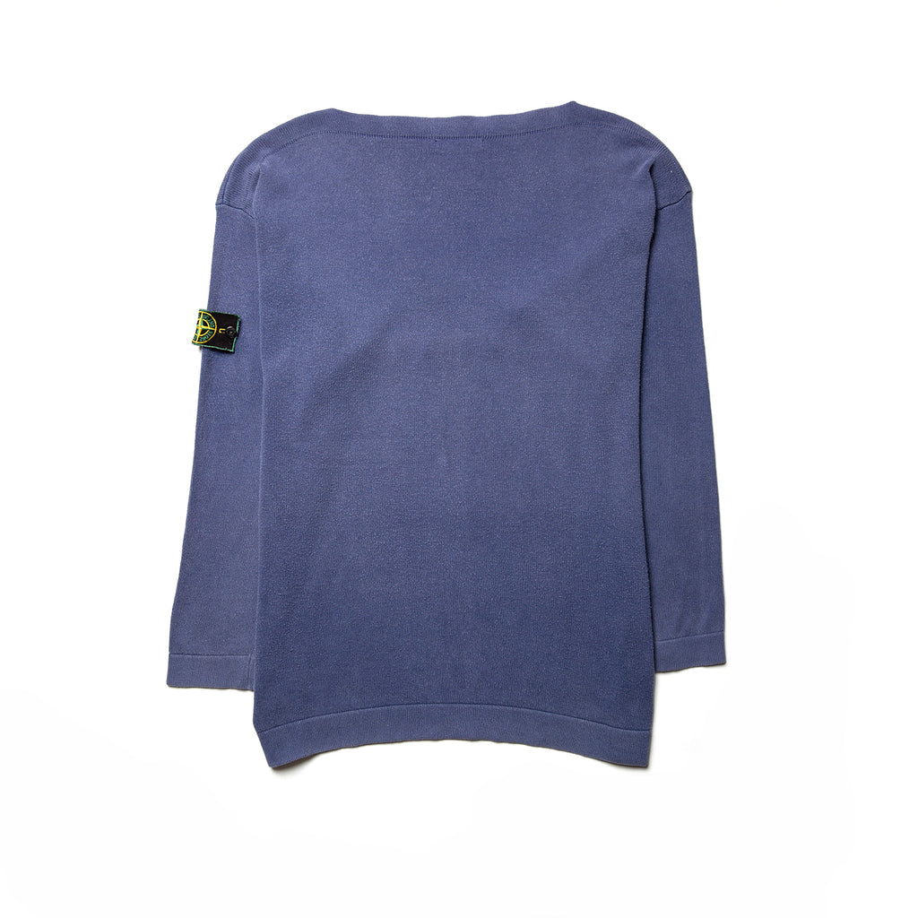 Stone Island Green Edge Spellout Knit Sweatshirt