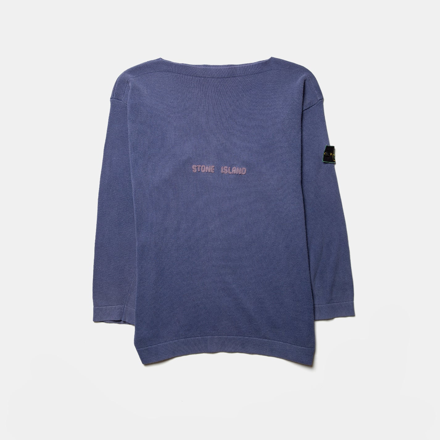 Stone Island Green Edge Spellout Knit Sweatshirt