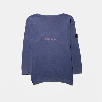 Stone Island Green Edge Spellout Knit Sweatshirt