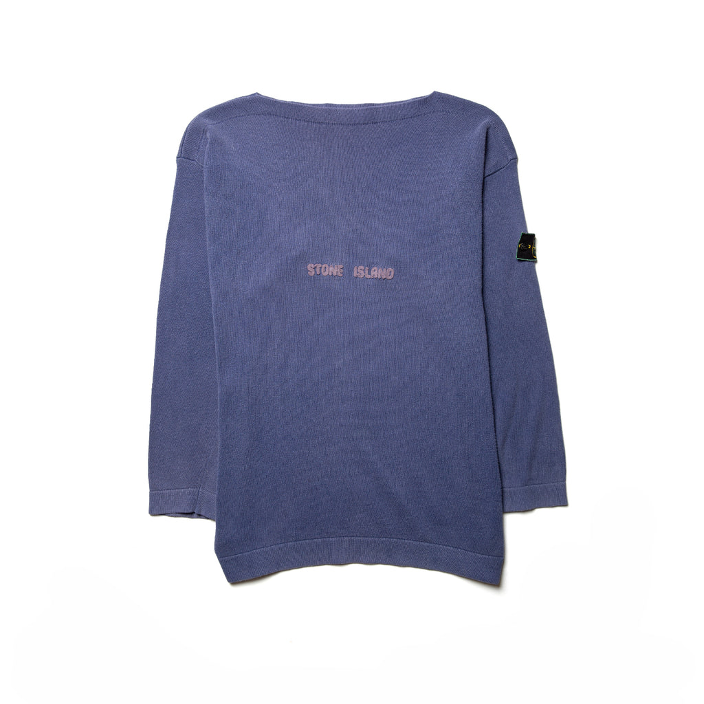 Stone Island Green Edge Spellout Knit Sweatshirt