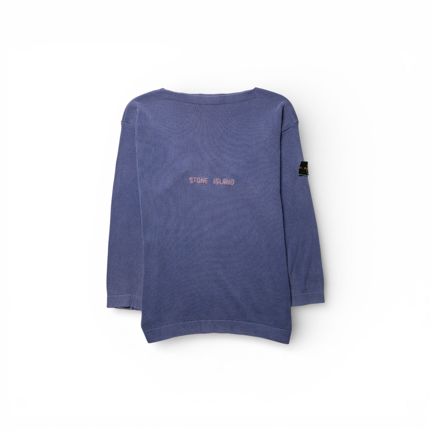 Stone Island Green Edge Spellout Knit Sweatshirt