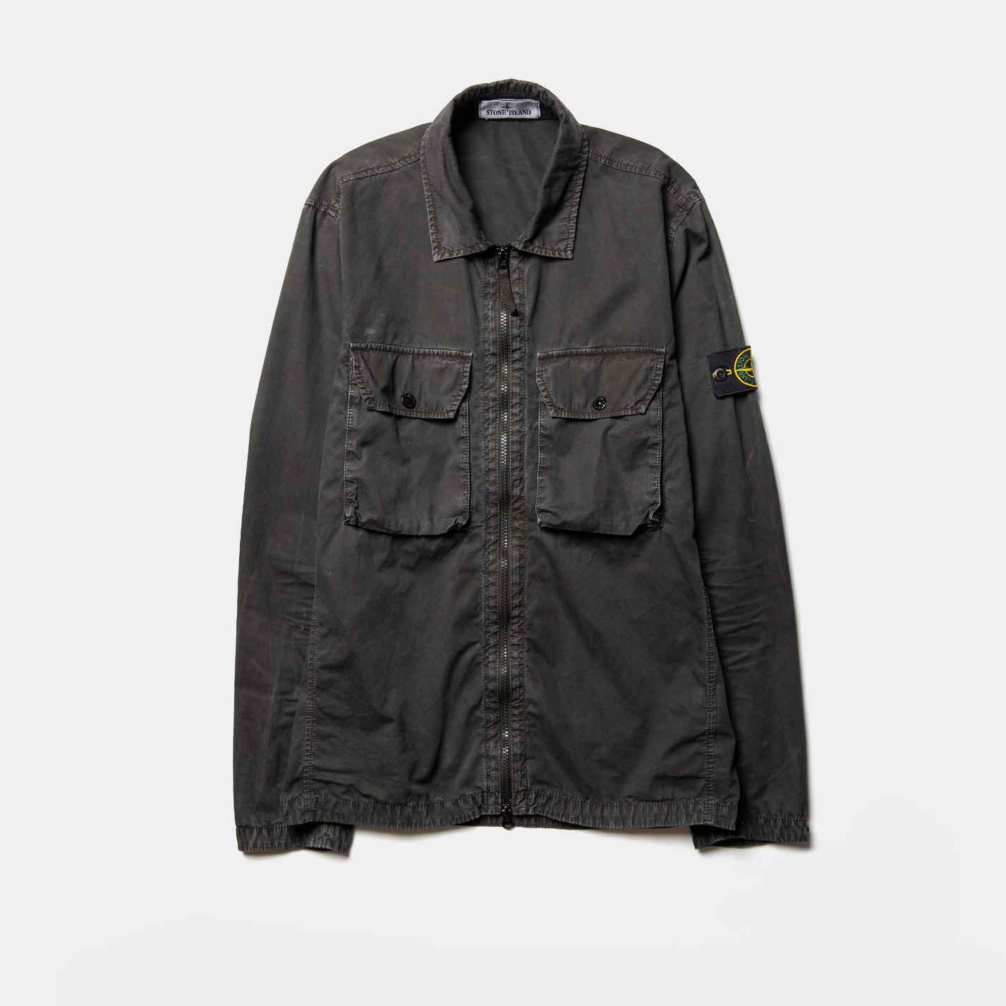 Stone Island Zip Overshirt With Chest Pocket